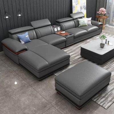 Sofa Da Hàn Quốc Góc Chữ L Hiện Đại N76